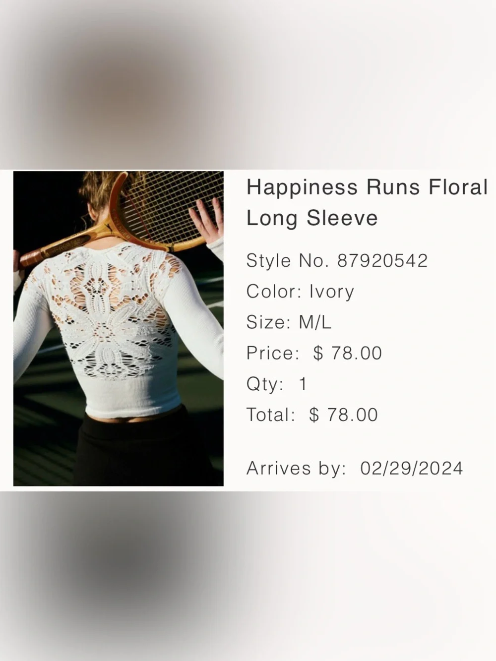 Free People Happiness Runs Floral Long Sleeve Top